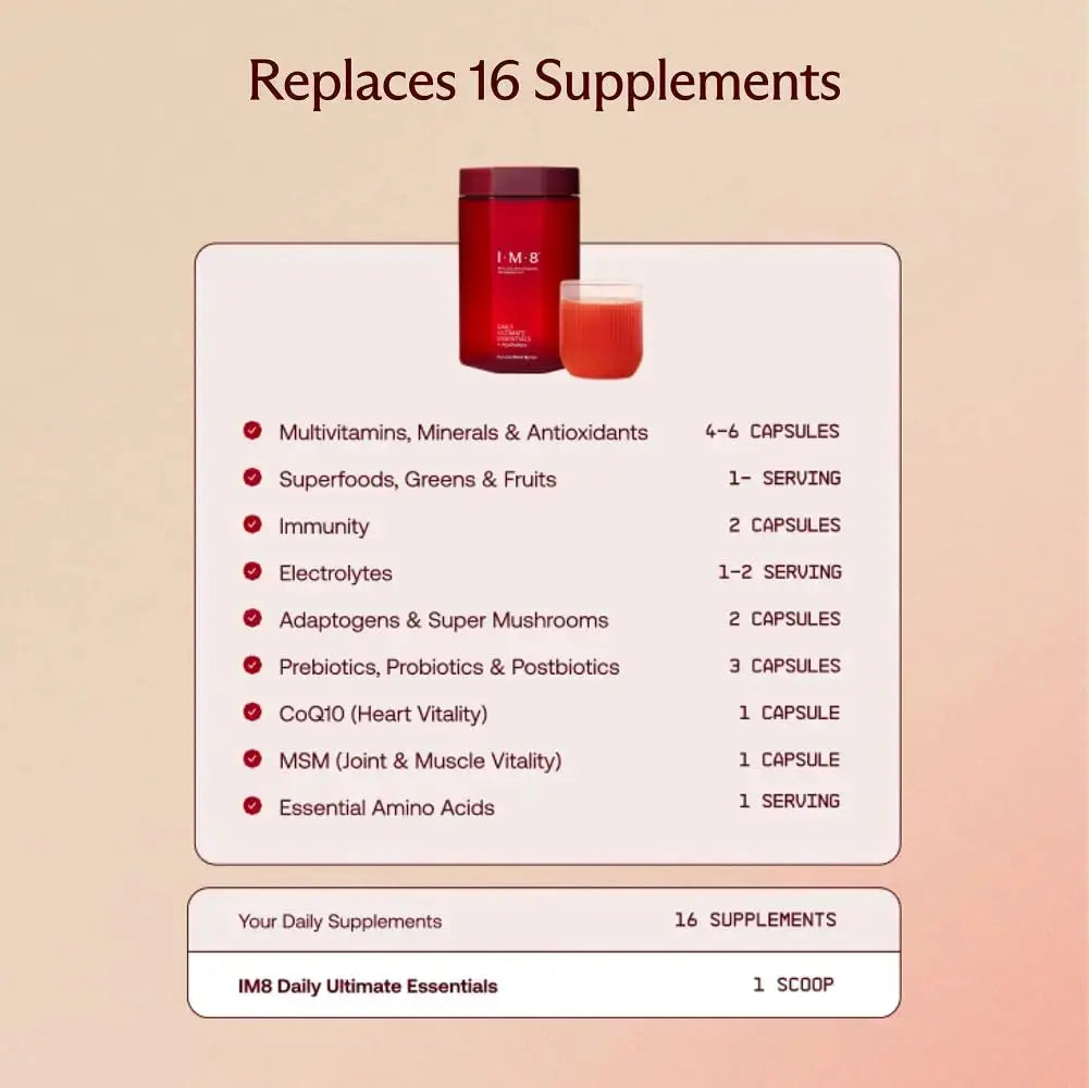 IM8 Daily Ultimate Essentials All-in-One Multivitamin Supplement (30 Servings, Starter Kit - Scoop + Tumbler Included) IM8 Au supplements