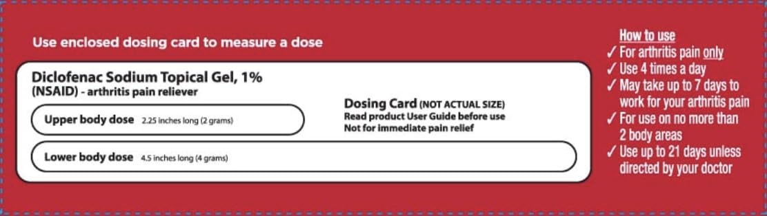 Leader Arthritis Pain Relief Gel, Original Prescription Strength, Diclofenac Sodium Topical Gel 1%, for Adults, Both Men & Women, and Children 12+, Compare to Voltaren, 3.53 Oz Leader Au supplements