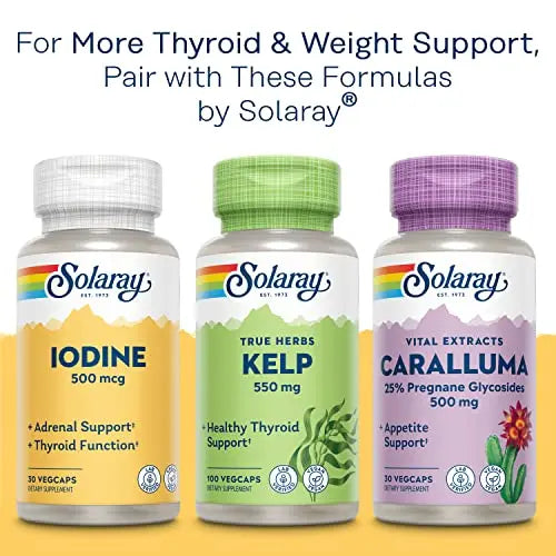 SOLARAY Bladderwrack Seaweed 580 mg Healthy Thyroid Balance and Weight Management SOLARAY Au supplements