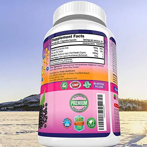 FRESH HEALTHCARE Elderberry Capsules - High Potency Black Elderberry with Zinc FRESH HEALTHCARE Au supplements