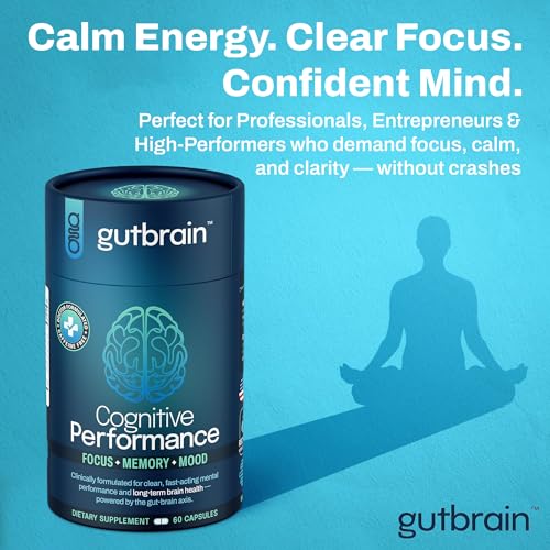Brain Supplement for Memory and Focus with Probiotics, Advanced 2 in 1 Nootropic Brain Support for Mental Clarity, Caffeine Free Doctor Formulated Supplement, 60 Capsules Purity Labs Au supplements