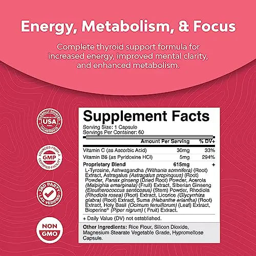 Advanced Thyroid Support for Women with Ashwagandha - Adaptogenic Thyroid Supplement Natures Craft Au supplements