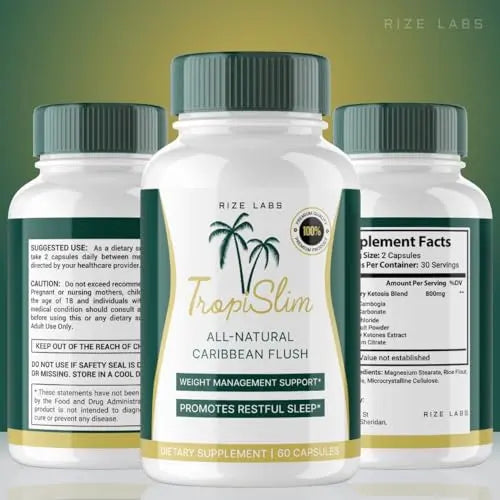 rize labs (5 Pack Tropislim Weight Loss Supplement, Tropislim Capsules for Total Body rize labs Au supplements