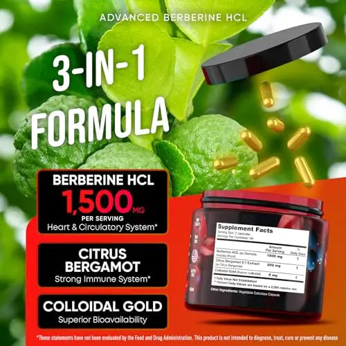 Berberine Supplement - Berberine 1500MG for Diet, GI Health & Water Loss - Pure Berberine JOYLI Nutrition Au supplements