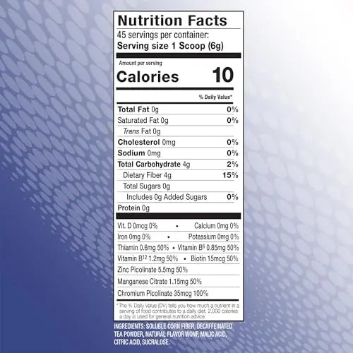 FIBER UP, Delicious Prebiotic Soluble Fiber Supplement, Very Berry Tea, 45 Servings. FIBER UP Au supplements