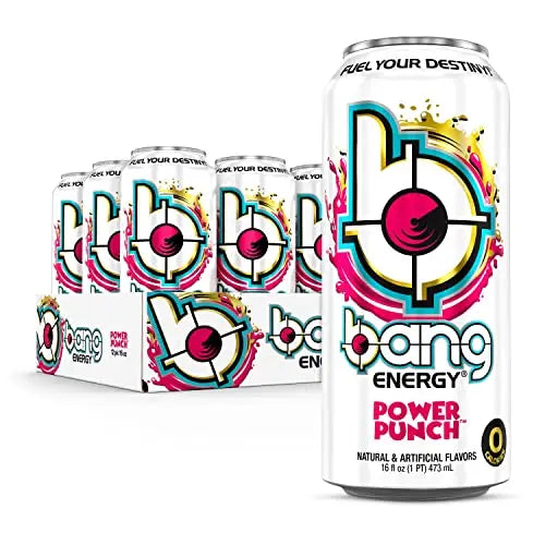 Bang Energy Power Punch, Sugar-Free Energy Drink, 16-Ounce (Pack of 12) BANG Au supplements