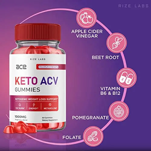 (3 Pack) Ace Keto Gummies - Ace Keto ACV Gummies for Advanced Weight Loss Ace Keto rize labs Au supplements