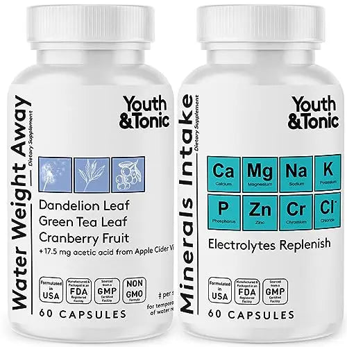 Water Weight Pills for Thin Waistline Belly Bloating Swelling & Temporary Water Retention Youth & Tonic Au supplements