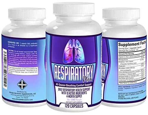 Respiratory-MAX (4-Month Supply) Respiratory Supplements Elevate Recovery Supplements Au supplements
