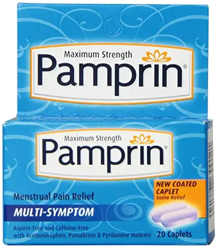 Pamprin, Menstrual Pain Relief Multi-Symptom Caplets, Maximum Strength, 20 Count Pamprin Au supplements