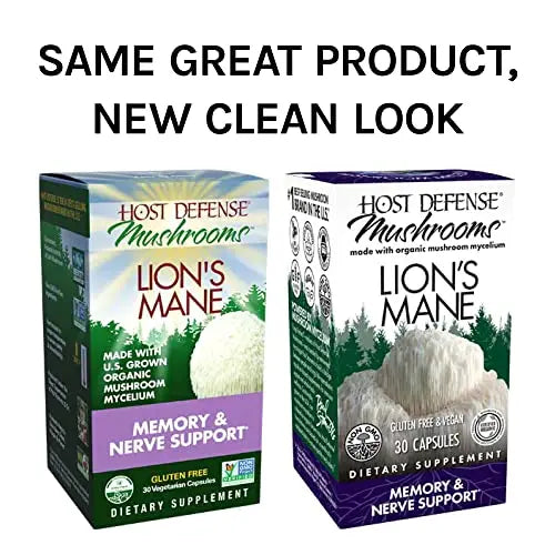 Host Defense, Lion's Mane Capsules, Promotes Mental Clarity, Focus and Memory Host Defense Au supplements