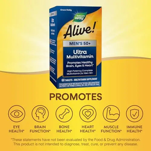 Nature's Way Alive! Men’s 50+ Daily Ultra Potency Complete Multivitamin Nature's Way Au supplements