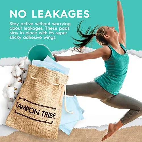 Tampon Tribe - Organic Cotton Pads with Wings for Women, Chemical-Free Breathable Sanitary Pads Tampon Tribe Au supplements