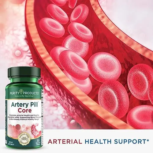 Purity Products Artery Pill Core from MK-7 Vitamin K2, Plant-Based S7 Nitric Oxide Booster Purity Products Au supplements