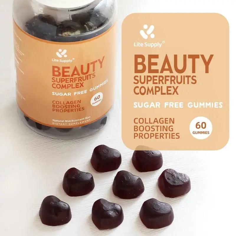 Women's Beauty Superfruits Complex and Multi Vitamin Gummies, 15 Essential Nutrients In One for Beauty Skin Hair Nails Lite Supply Au supplements