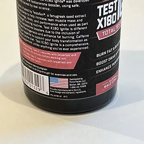FORCE FACTOR Test X180 Ignite Testosterone Booster for Men, Testosterone Support Force Factor Au supplements