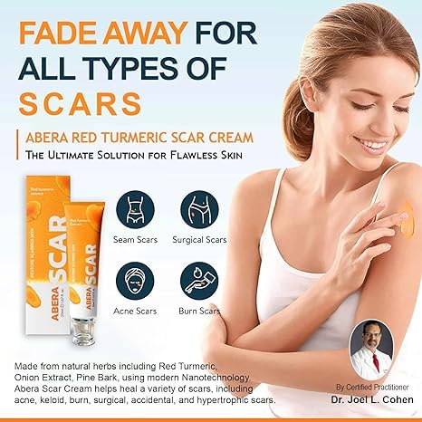 ABERA Scar Removal Cream for Women and Men - Rapid Repair of New Old Scars, Spots, Burns All Natural Treatment with Vitamin E, Alanine, Collagen (1 Box + 3 Eye Patch) ABERA Au supplements