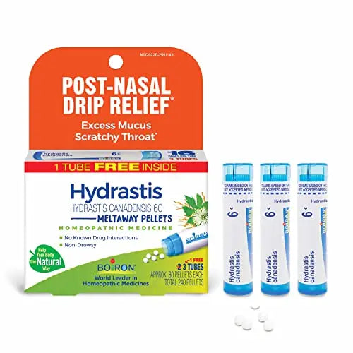 Boiron Hydrastis Canadensis 6C Homeopathic Medicine for Post-Nasal Drip Relief, Excess Mucus Boiron Au supplements
