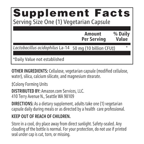 Amazon Basics Daily Probiotic, 10 Billion Active Cultures, Supporting Digestive and Intestinal Health, Capsule, 60 Count, Two Month Supply Amazon Basics Au supplements