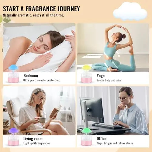 Rain Cloud Humidifier Water Drip with 5 Essential Oils, Cloud Diffuser with 7 Changing Colors Night Lights EvCZen Au supplements