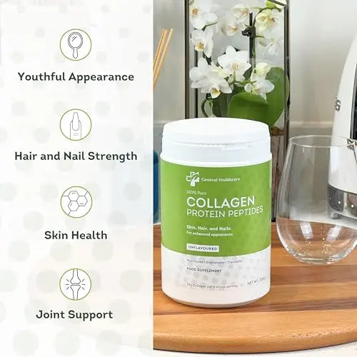 100% Pure Collagen Powder Protein Peptides - General Healthcare 300g Supplement General Healthcare Au supplements