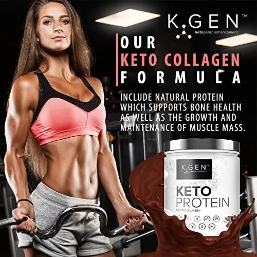 K-GEN™ Keto Collagen Protein Powder Natural Multi Collagen Chocolate Blend, Coconut MCT Vitamin C+B6 K GEN ketogenic enhancement Au supplements