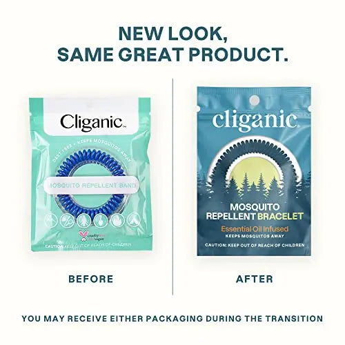 Cliganic 25 Pack Mosquito Repellent Bracelets, DEET-Free Bands, Individ Cliganic Au supplements