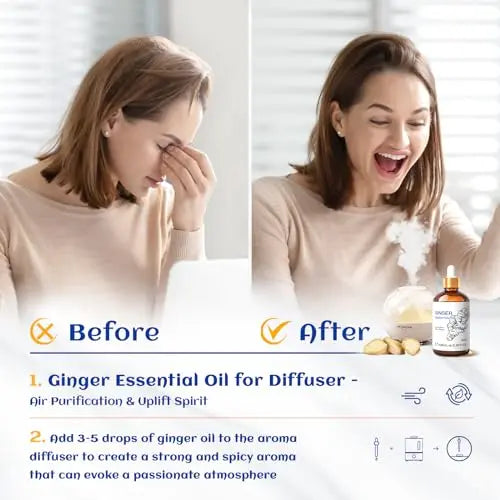 HIQILI Pure Ginger Essential Oil 3.38 Fl Oz, Pure Natural Premium Ginger Oil for Massage HIQILI Au supplements