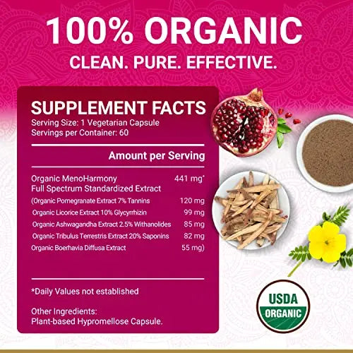Menopause Supplements for Women - USDA Organic | Menopause Support | Female Hormone True Veda Au supplements
