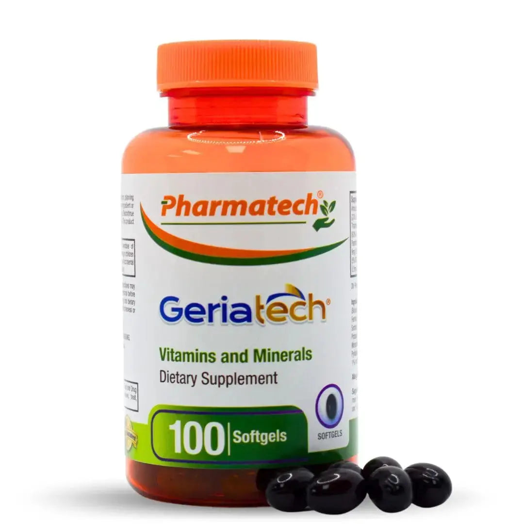 Geriatech Senior multivitamins, Vitamins and Minerals Supplement, Women and Men Over 60, with Vitamin B12, Easy to Swallow Geriatech Au supplements