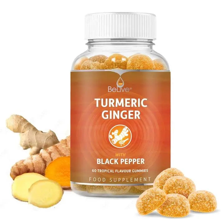 BeLive Turmeric Curcumin with Black Pepper & Ginger - Turmeric and Ginger Supplement BeLive Au supplements