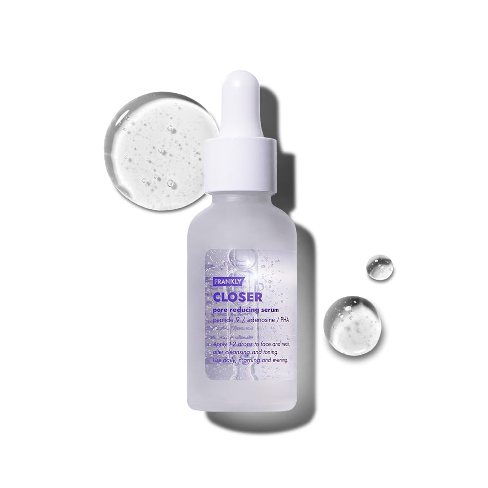 FRANKLY Closer Serum | Pore Minimizer Serum | 9 Peptides, Vegan Collagen, Adenosine, PHA | Korean Pore Minimizer for Glass Skin