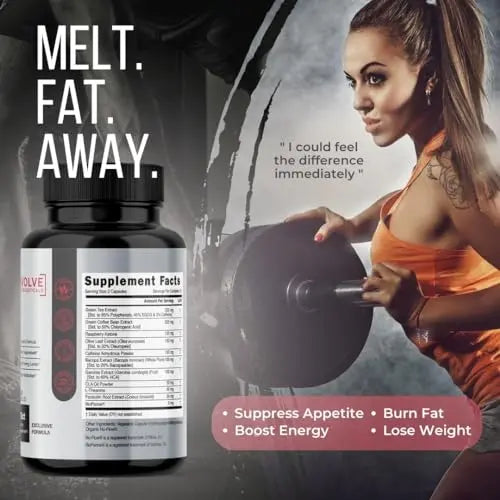 Evolve Nutraceuticals Fat Burner, Weight Loss Supplement, Energy Booster - Green Tea Extract Evolve Nutraceuticals Au supplements