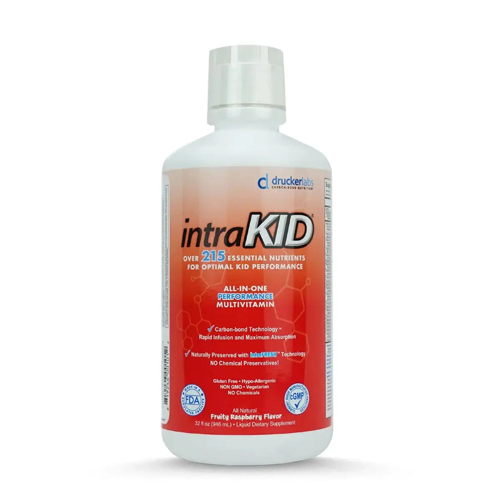 intraKID Drucker Labs Organic Liquid Multivitamin for Kids, Immune Support, Non GMO, Dairy Free, Gluten Free, Magnesium, Vitamin A,C,E, Zinc intraKID Au supplements