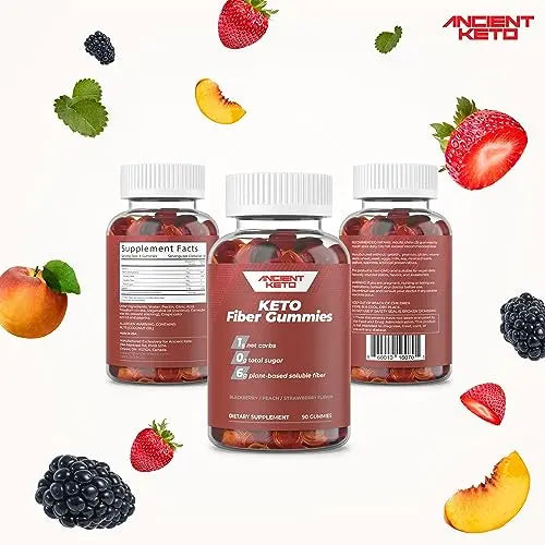 Sugar Free Keto Fiber Gummies for Adults | Keto Vitamin Supplement Ancient Keto Au supplements