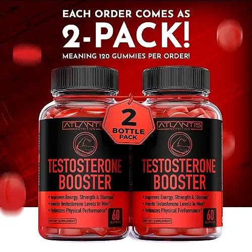 Testosterone Booster For Men Gummies - Enhances Strength & Stamina - Optimizes Physical Atlantis Nutrition Au supplements