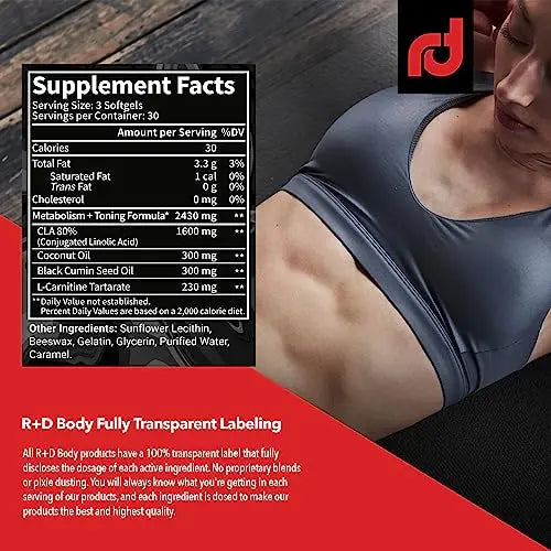 R+D Body Super Tone - Extreme CLA Supplement for Muscle Preservation, Enhanced Body R+D Body Au supplements