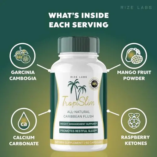 rize labs (5 Pack Tropislim Weight Loss Supplement, Tropislim Capsules for Total Body rize labs Au supplements