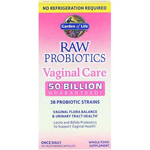 Raw Probiotics Vaginal Care, 30 Vegetarian Capsules - Garden of Life, promote yeast balance Garden of Life Au supplements