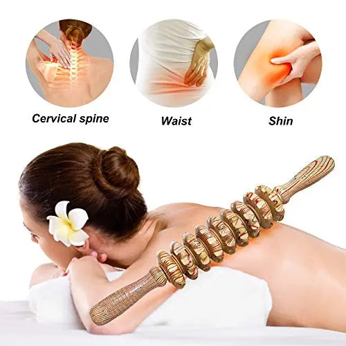 Deston Wooden Massager Handheld Roller Trigger Point Massager Stick for Fascia, Cellulite Deston Au supplements
