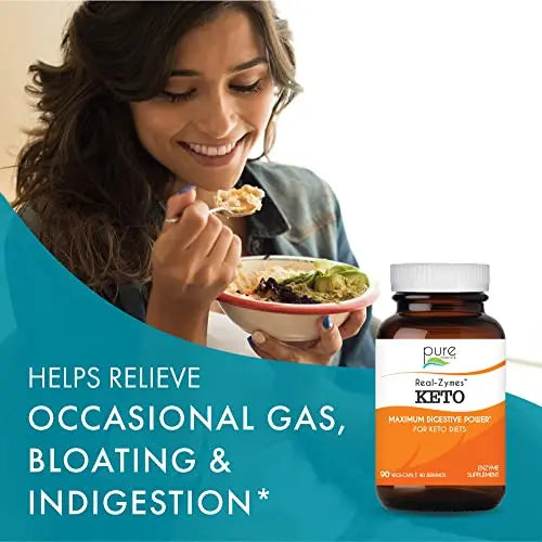 Real-Zymes™ KETO Digestive Enzymes Supplement with Probiotics for Better Digestion PURE ESSENCE LABS Au supplements