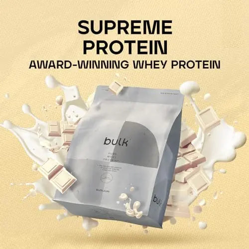 Bulk Pure Whey Protein Powder Shake, White Chocolate, 2.5 kg, Packaging May Vary Bulk Au supplements