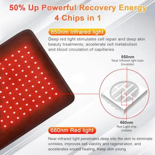 UTK Red Light Therapy for Body, Large Infrared Light Therapy Pad for Deeper Tissue, 24" x 12" Size UTK Au supplements