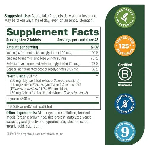 MegaFood Thyroid Strength - Mineral Supplement - Thyroid Support for Women MegaFood Au supplements