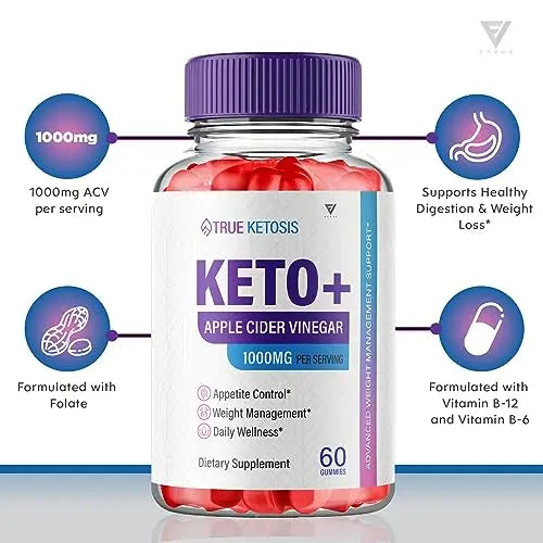 (3 Pack) True Ketosis Keto Gummies for Weight Loss, True Ketosis Keto ACV Gummies Fyvus Au supplements