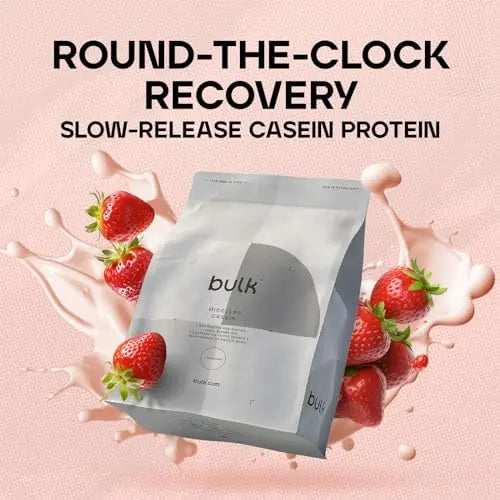 Bulk Micellar Casein Protein Powder, Protein Shake, Strawberry, 500 g, Packaging May Vary Bulk Au supplements