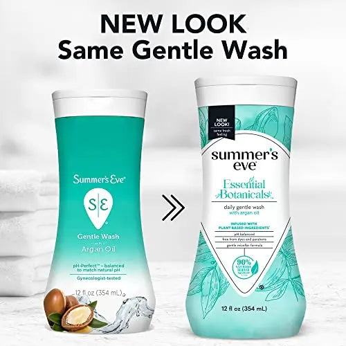 Summer's Eve Essential Botanicals Gentle Wash with Argan Oil, Removes Odor, pH balanced, 12 fl oz Summer's Eve Au supplements