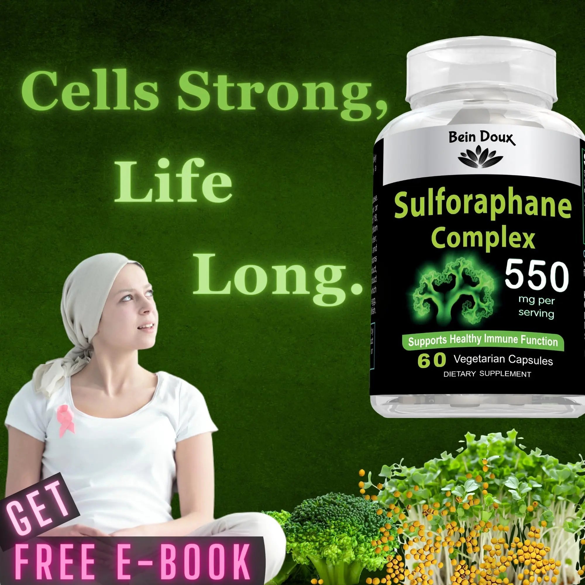 550mg Sulforaphane Supplement with Glucoraphanin and Myrosinase | Broccoli Supplemen - TrustMedUSA