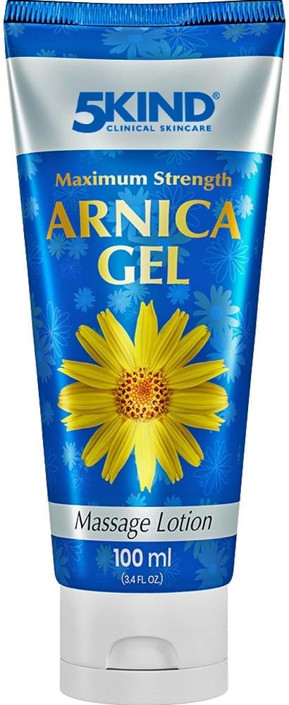 5kind Maximum Strength Arnica Bruise Gel 3.4 Fl Oz - Arnica Gel for Bruising and Swelling - Arnica Montana Gel with High Concentration Extract - Non-Greasy Formula - TrustMedUSA