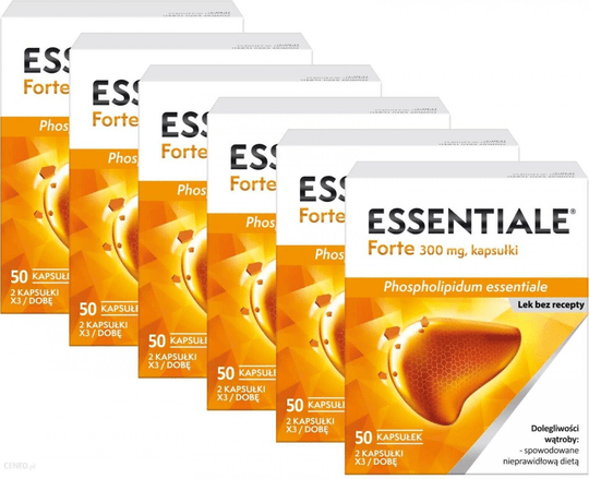 6 boxes Essentiale FORTE 300 mg, 6×50 caps Liver Protection, Health, Detox - TrustMedUSA